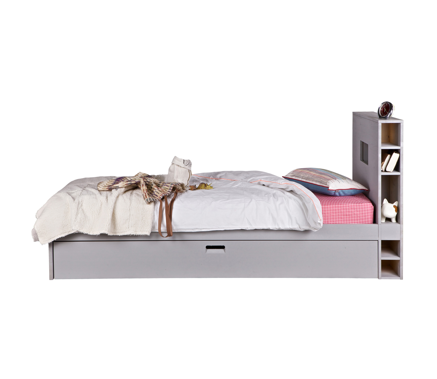 vtwonen junior bed store grijs incl matraslade 1 persoons bedden bed bed met lade bed met opbergruimte