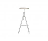 Bekijk WOOOD Lily metalen barkruk wit met blank houten zitting Wit WOOOD Lily metalen barkruk wit met blank houten zitting Wit