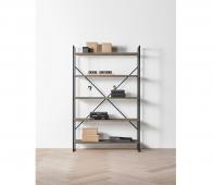 Bekijk WOOOD Rex boekenrek smoked planken grenen WOOOD Rex boekenrek smoked planken grenen