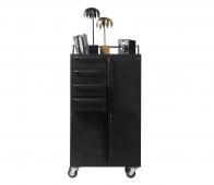 Bekijk BePureHome Black Beauty kast op wielen zwart metaal BePureHome Black Beauty kast op wielen zwart metaal