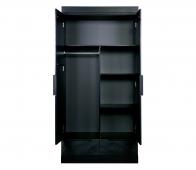 Bekijk WOOOD Connect 2-deurs kast incl interieur en 2 laden visgraat zwart grenen WOOOD Connect 2-deurs kast incl interieur en 2 laden visgraat zwart grenen